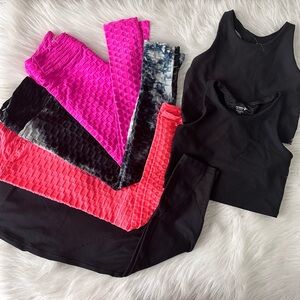 Bundle Girls 6pc Athletic Leggings & Tops